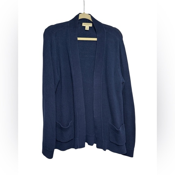 Appleseed’s 100% Cotton Blue Open Front Cardigan – Size M - Picture 1 of 6